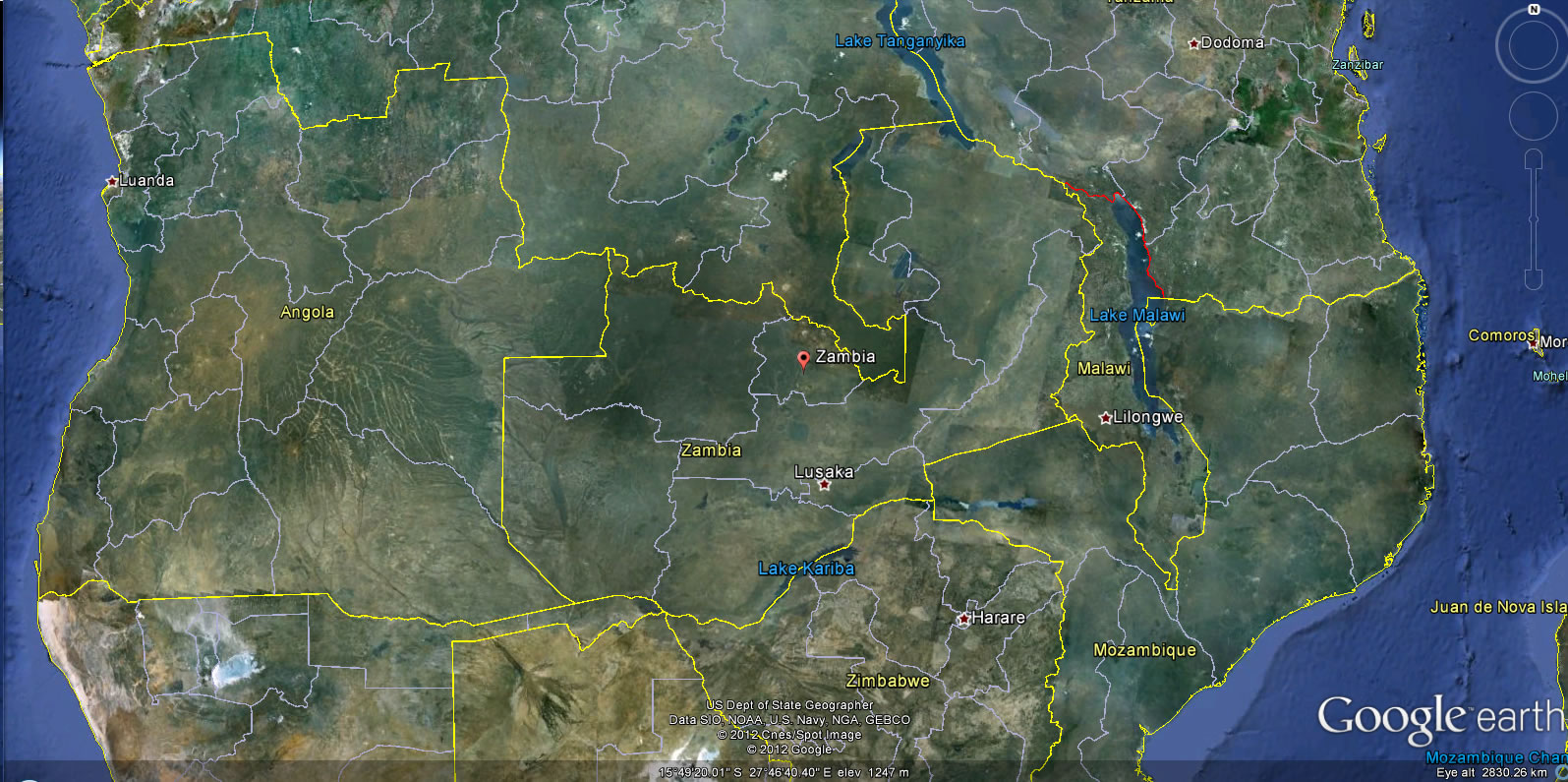zambie terre carte